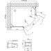 Душевой уголок Vegas Glass AFS-F 120*80 01 01 L профиль белый, стекло прозрачное