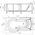 Акриловая ванна Radomir Валенсия Лечебный Chrome 170x95 левая