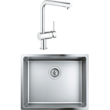 Комплект  Мойка кухонная Grohe K700U 31574SD0 + Смеситель Grohe Minta 32168000 для кухонной мойки 