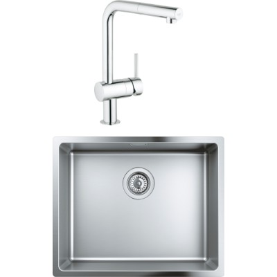 Комплект  Мойка кухонная Grohe K700U 31574SD0 + Смеситель Grohe Minta 32168000 для кухонной мойки