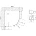 Душевой уголок Vegas Glass ZS-F 120*90 01 01 профиль белый, стекло прозрачное