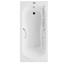 Чугунная ванна Vinsent Veron Haiti 170x80x42 с хромированными ручками