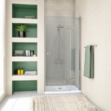 Душевая дверь в нишу GuteWetter Trend Door GK-862AP правая 110 см стекло бесцветное Two, профиль хром 