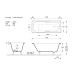 Чугунная ванна Vinsent Veron Concept 170x70x42 с квадратными ручками цвет никель