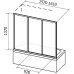 Шторка на ванну Ravak AVDP3-160 Transparent, профиль белый
