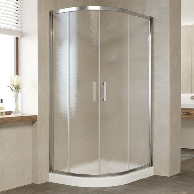 Душевой уголок Vegas Glass ZS-F 100*90 08 02 профиль глянцевый хром, стекло шиншилла