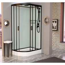 Душевая кабина Frank F418R Black 100x80