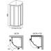 Душевой уголок Ravak SKCP4-80 Transparent, профиль белый
