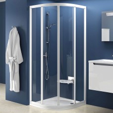 Душевой уголок Ravak SKCP4-80 Transparent, профиль белый 