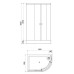 Душевой уголок BandHours Alba R 120x80