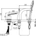 Смеситель Timo Helmi 4010/00-16Ychrome /white на борт ванны