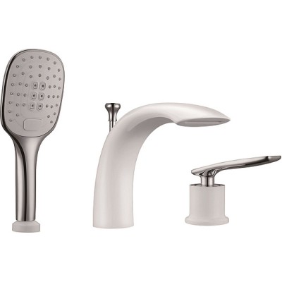 Смеситель Timo Helmi 4010/00-16Ychrome /white на борт ванны