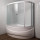 Шторка на ванну 1MarKa Catania 150 профиль хром, стекло рифленое 