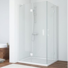 Душевой уголок Vegas Glass AFA-F 100*90 01 01 L профиль белый, стекло прозрачное 