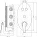 Смеситель Gllon GL-CMB-LO-3 С ВНУТРЕННЕЙ ЧАСТЬЮ, для ванны с душем