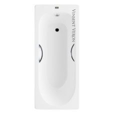Чугунная ванна Vinsent Veron Soissons 170x70x42 с дугообразными хромированными ручками