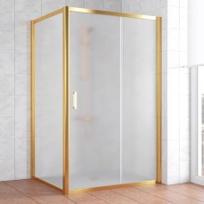 Душевой уголок Vegas Glass ZP+ZPV 120*100 09 10 профиль золото, стекло сатин 