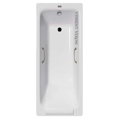 Чугунная ванна Vinsent Veron Italon 170x70x45 с квадратными бронзовыми ручками