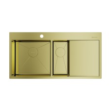 Мойка для кухни Omoikiri Akisame 100-2-LG-L светлое золото