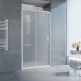 Душевая дверь в нишу Vegas Glass ZP 105 01 10 профиль белый, стекло сатин