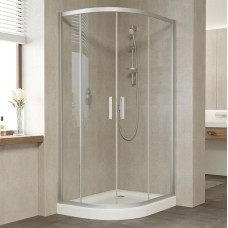 Душевой уголок Vegas Glass ZS-F 100*80 07 01 профиль матовый хром, стекло прозрачное 
