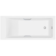 Ванна из искусственного камня Delice Diapason Ultra с узким бортом 180x80 глянцевая с ручками хром DLR330052R-G