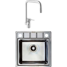 Комплект  Мойка кухонная Seaman Eco Roma SMR-5050A с клапан-автоматом + Смеситель VitrA Single sink mixer A42388EXP для кухонной мойки 