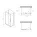 Душевое ограждение Abber Schwarzer Diamant AG30100H-S60-S60 100x60