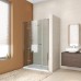 Душевая дверь в нишу GuteWetter Trend Door GK-863P левая 148 см стекло бесцветное Two, профиль хром