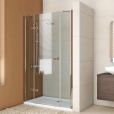 Душевая дверь в нишу GuteWetter Trend Door GK-863P левая 148 см стекло бесцветное Two, профиль хром 