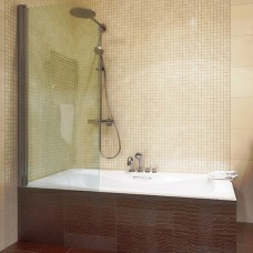 Шторка на ванну GuteWetter Lux Pearl GV-601 левая 90 см стекло бесцветное, профиль хром 