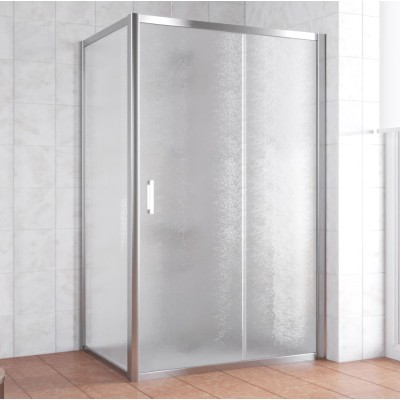 Душевой уголок Vegas Glass ZP+ZPV 140*70 08 02 профиль глянцевый хром, стекло шиншилла