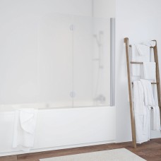 Шторка на ванну Vegas Glass E2V 120 07 10 R профиль матовый хром, стекло сатин 