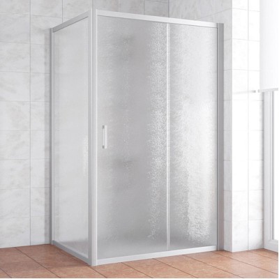 Душевой уголок Vegas Glass ZP+ZPV 120*90 07 02 профиль матовый хром, стекло шиншилла
