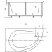 Акриловая ванна Акватек Вирго 150x100 L