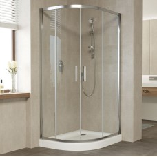 Душевой уголок Vegas Glass ZS-F 90*80 08 01 профиль глянцевый хром, стекло прозрачное 