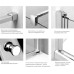 Душевой уголок Radaway EOS KDD-B 80x90 прозрачное стекло