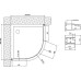Душевой уголок Vegas Glass ZS-F 100*80 01 10 профиль белый, стекло сатин