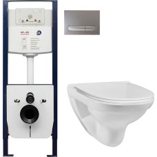 Комплект Am.Pm Sense инсталляция I012702+кнопка I014131+ унитаз C741738SC 