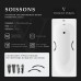 Чугунная ванна Vinsent Veron Soissons 170x70x42 с дугообразными черными матовыми ручками