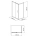 Душевой уголок без поддона BandHours Mike/Side-Glass 910 100x90