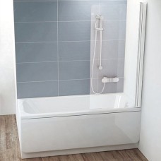 Шторка на ванну Ravak CVS1-80 R Transparent, профиль белый 