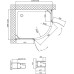 Душевой уголок Vegas Glass AFS-F 120*110 01 01 L профиль белый, стекло прозрачное