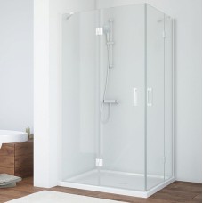 Душевой уголок Vegas Glass AFA-F 100*80 01 01 L профиль белый, стекло прозрачное 
