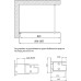 Душевая перегородка Vegas Glass EAF 86 01 01 профиль белый, стекло прозрачное
