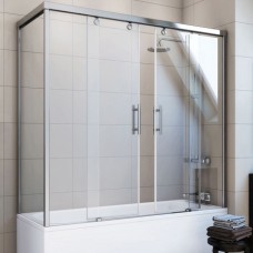 Шторка на ванну GuteWetter Slide Part GV-865 правая 220x80 см стекло бесцветное, профиль хром 