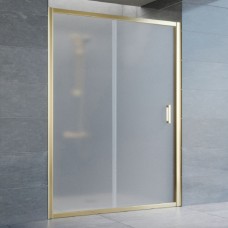 Душевая дверь в нишу Vegas Glass ZP 140 09 10 профиль золото, стекло сатин 