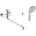 Смеситель Grohe Eurosmart Cosmopolitan 32847000 универсальный с душевой лейкой Grohe Tempesta New 100 27597000