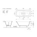 Чугунная ванна Vinsent Veron Concept 160x70x42 с дугообразными ручками цвет никель и антискользящим покрытием