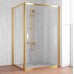 Душевой уголок Vegas Glass ZP+ZPV 140*80 09 01 профиль золото, стекло прозрачное
